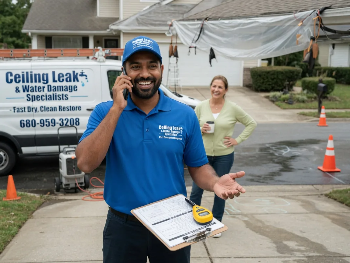 Ceiling Leak Cleanup Streetman, TX FAQs